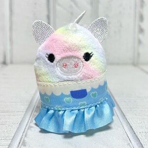 Squishville By Squishmallows Rainbow Tie Dye Unicorn W/Outfit Mini Plush 2021